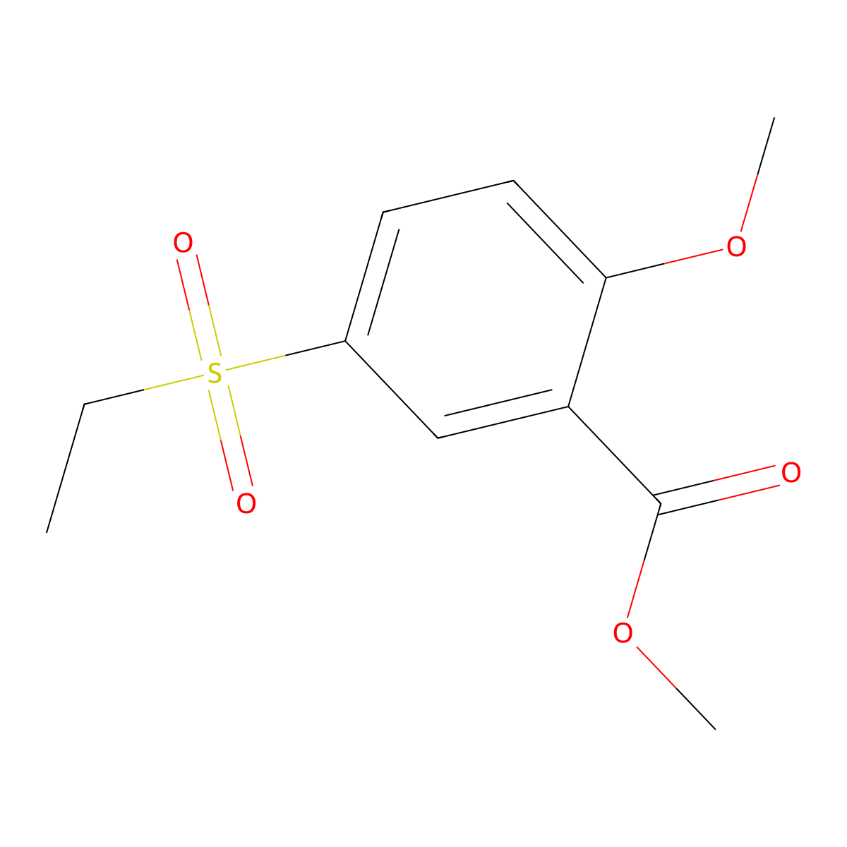 Methyl 5-(ethylsulphonyl)-o-anisate molecular structure, CAS 62140-67-4