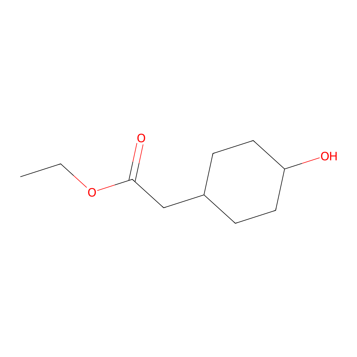 Ethyl 2-(4-hydroxycyclohexyl)acetate molecular structure, CAS 62141-22-4