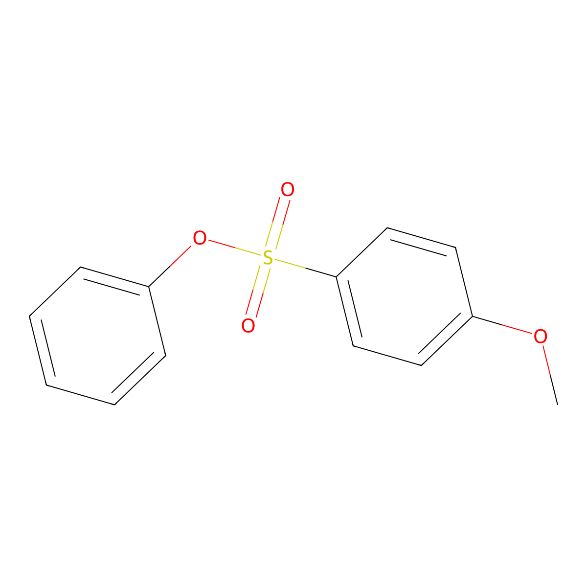 Phenyl 4-methoxybenzenesulfonate molecular structure, CAS 62141-81-5