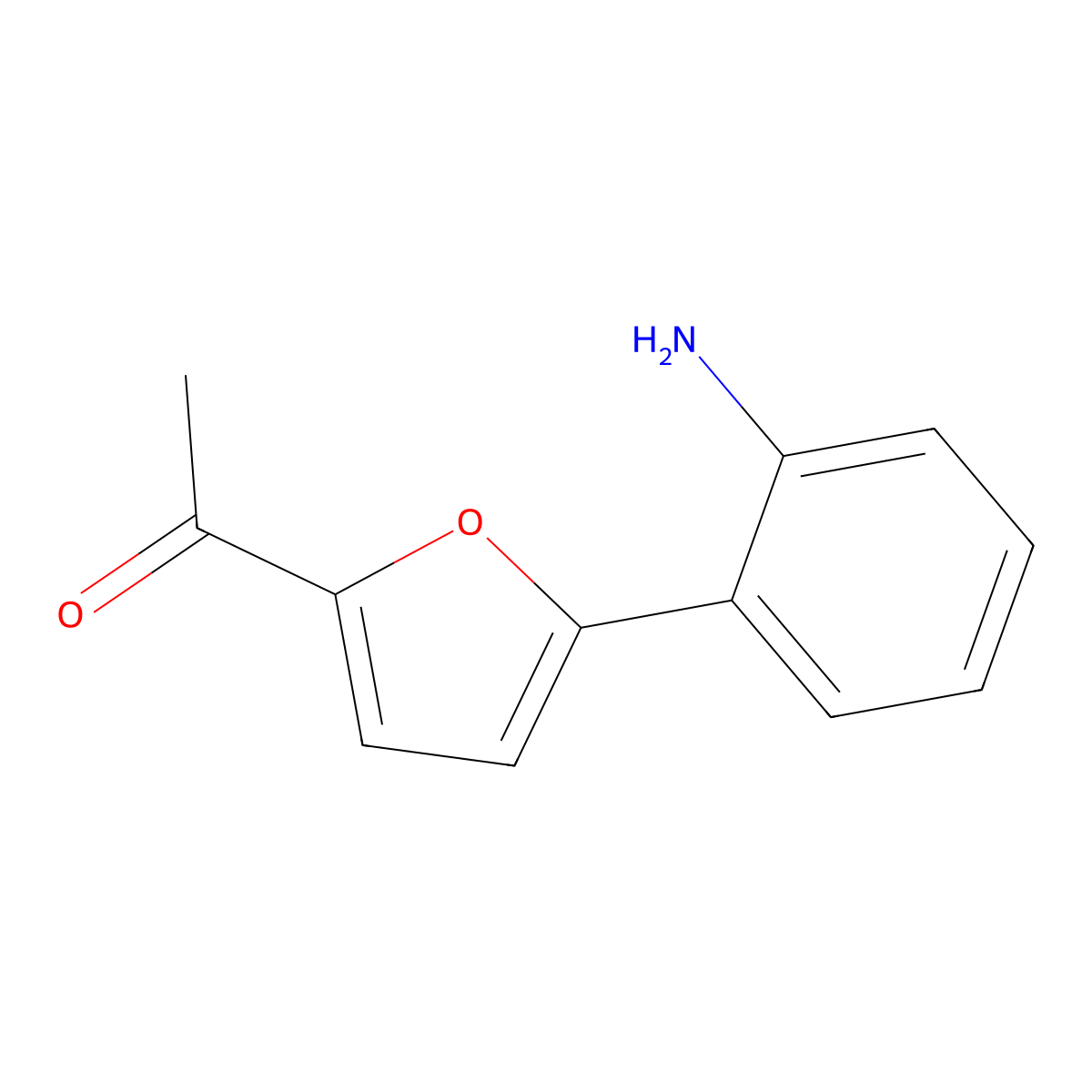 1-[5-(2-Amino-phenyl)-furan-2-yl]-ethanone molecular structure, CAS 62144-37-0