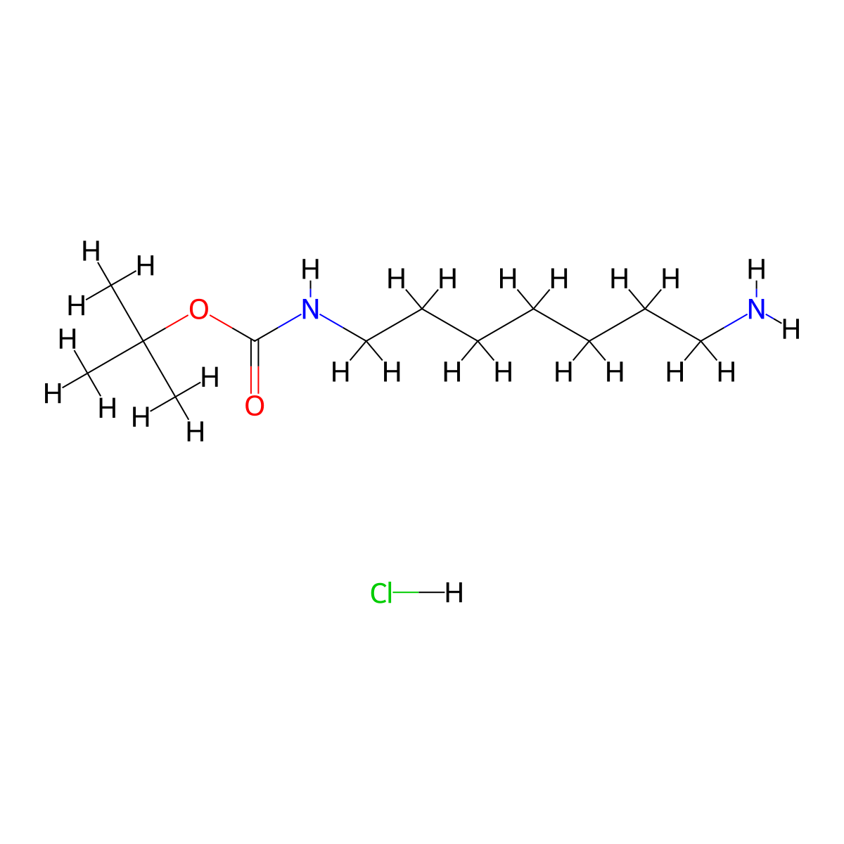 tert-Butyl (7-aminoheptyl)carbamate hydrochloride molecular structure, CAS 62146-57-0