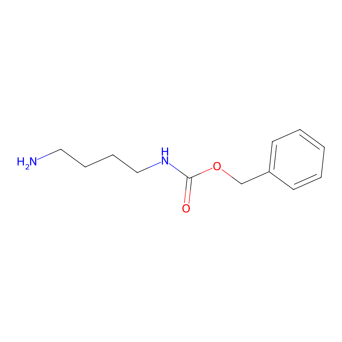 Benzyl N-(4-aminobutyl)carbamate molecular structure, CAS 62146-62-7