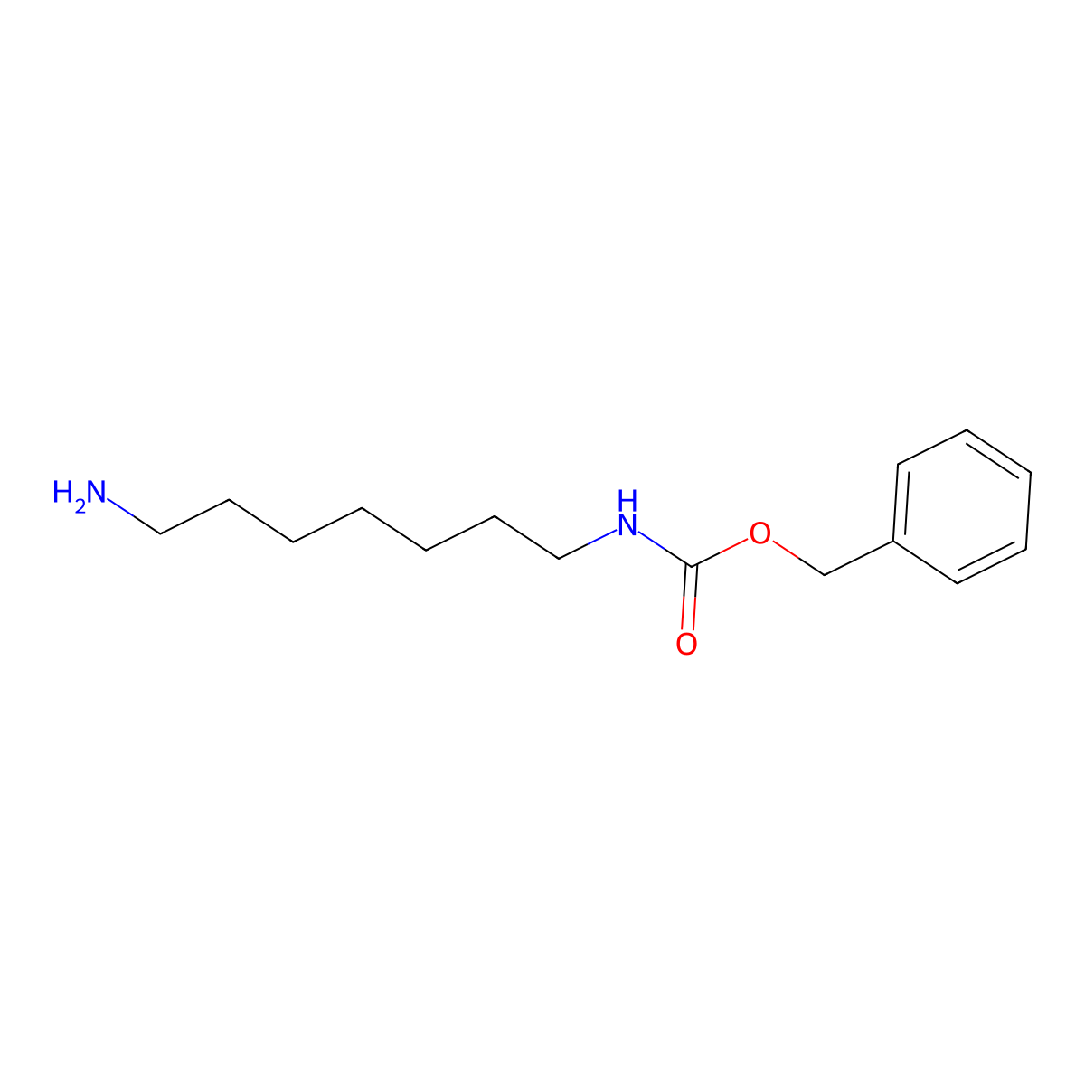 benzyl N-(7-aminoheptyl)carbamate molecular structure, CAS 62146-64-9