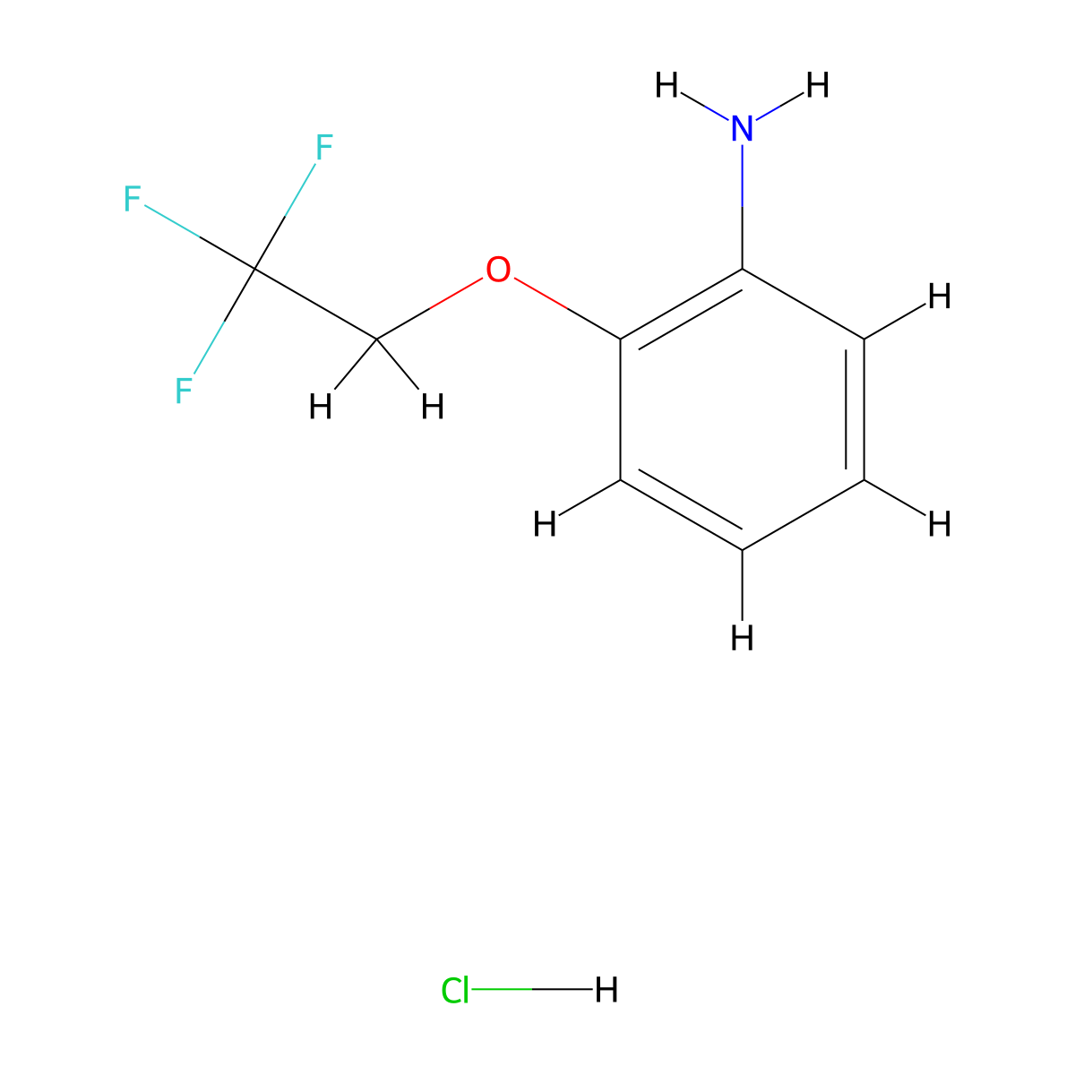 2-(2,2,2-Trifluoroethoxy)aniline hydrochloride molecular structure, CAS 62149-83-1