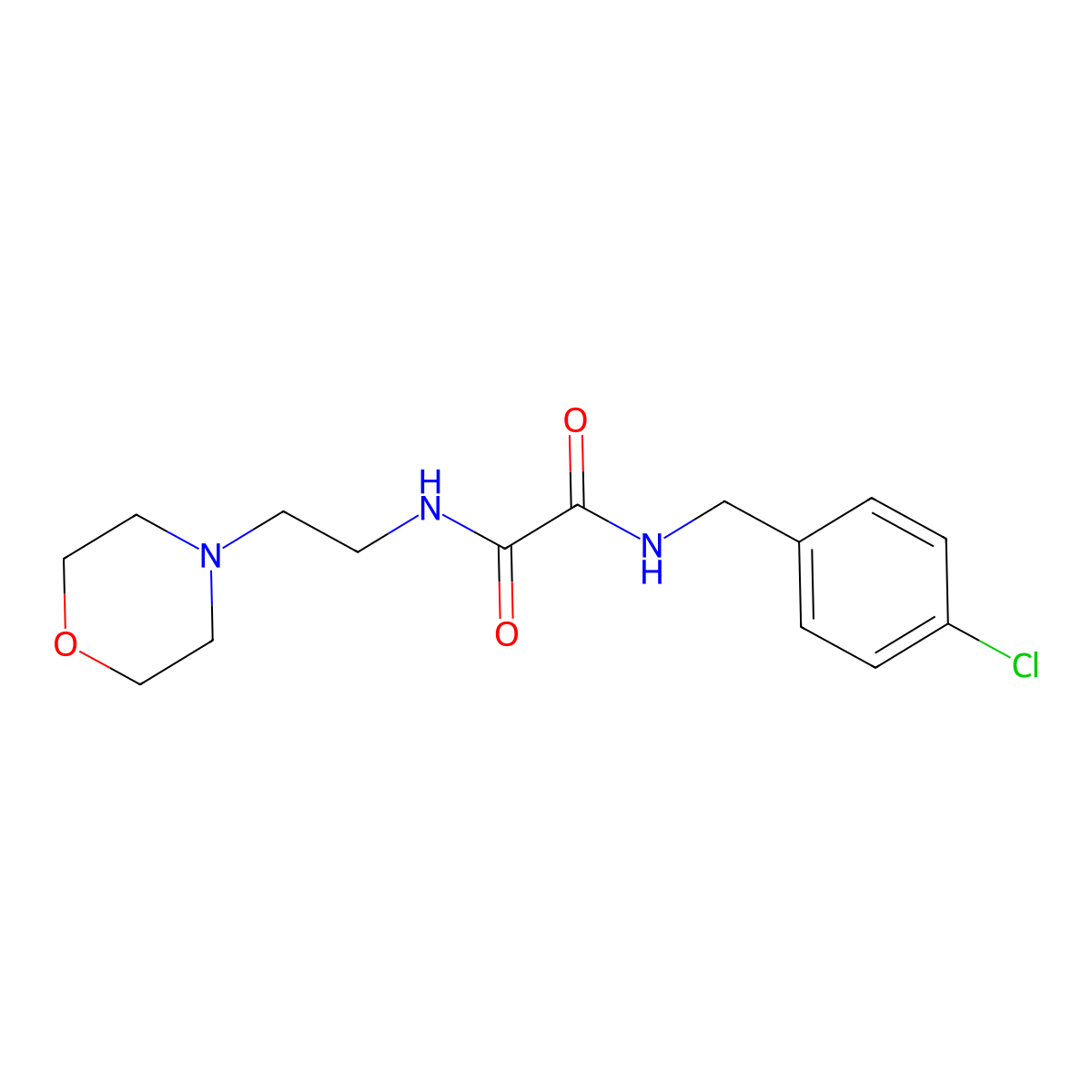 N-(4-chlorobenzyl)-N'-[2-(morpholin-4-yl)ethyl]ethanediamide molecular structure, CAS 6215-82-3