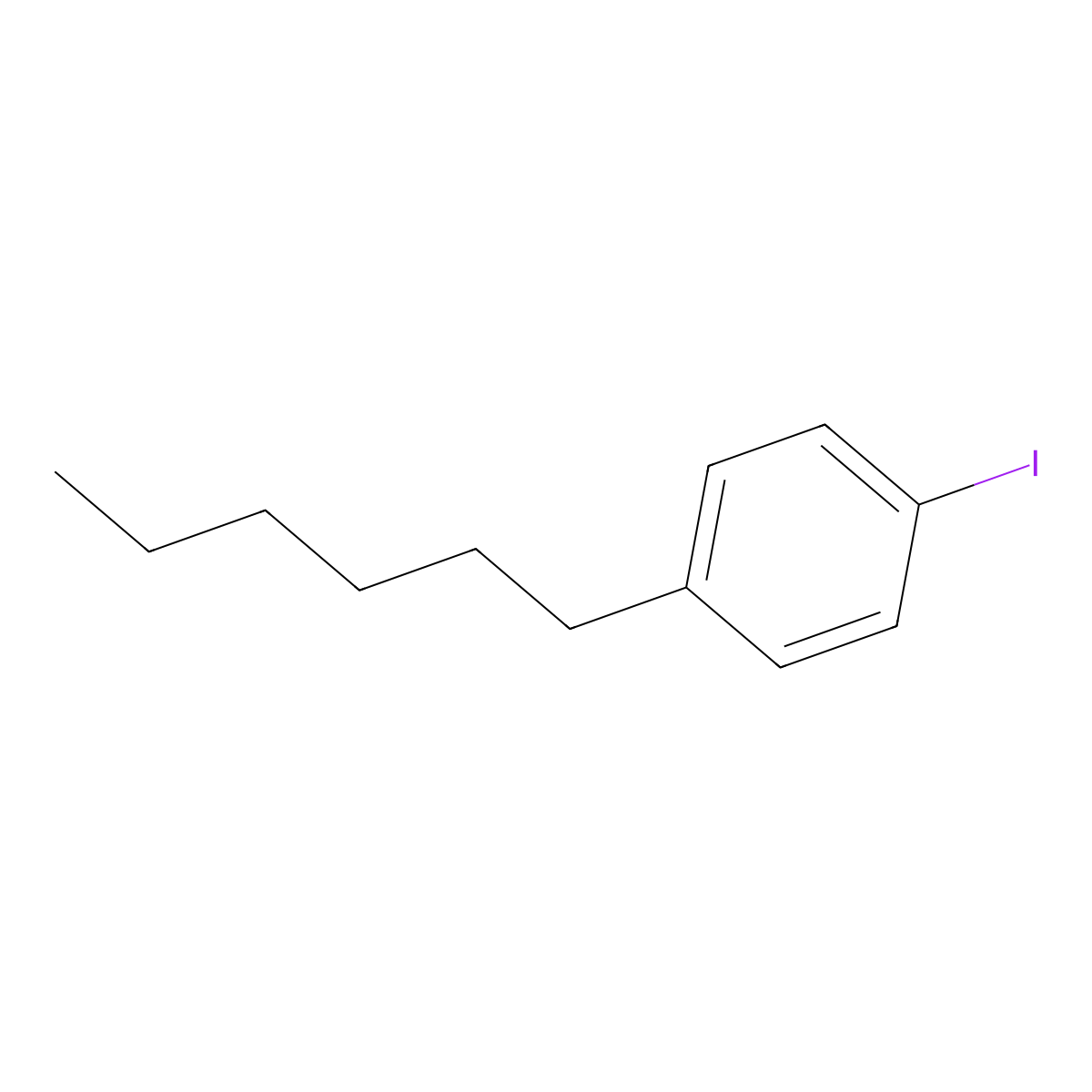 1-Hexyl-4-iodobenzene molecular structure, CAS 62150-34-9
