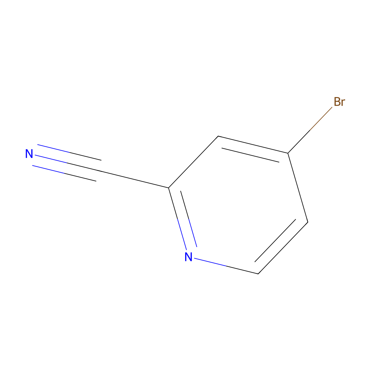 4-Bromo-2-cyanopyridine molecular structure, CAS 62150-45-2