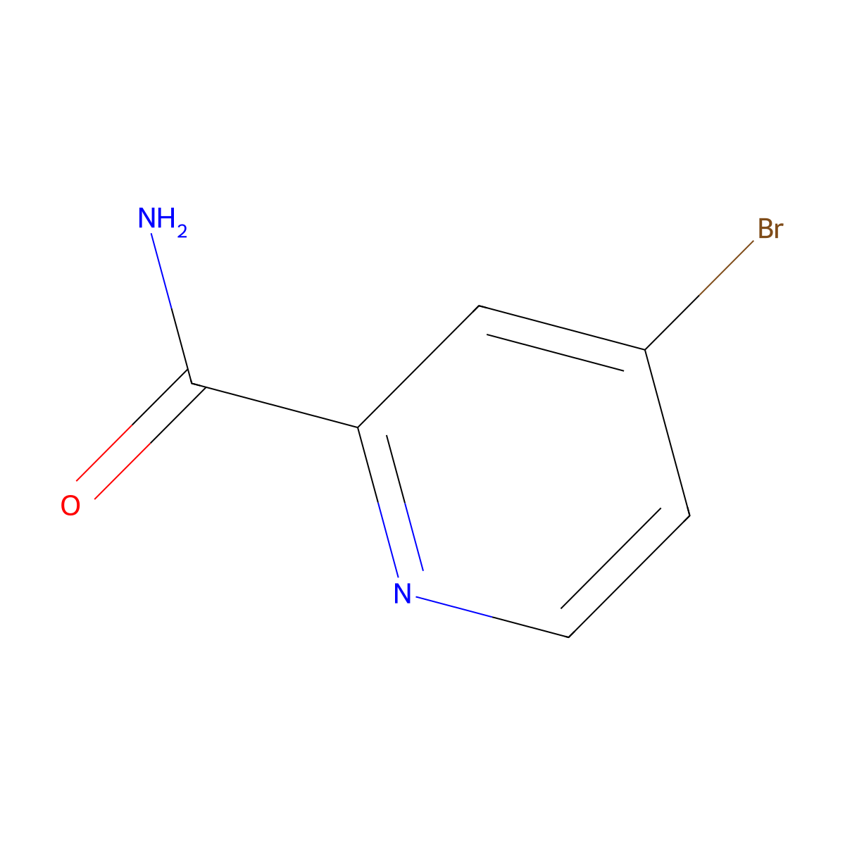 4-Bromopicolinamide molecular structure, CAS 62150-46-3