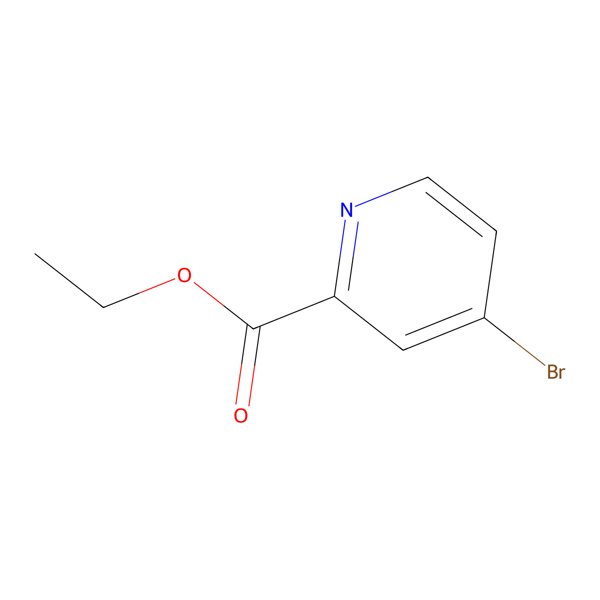 Ethyl 4-bromopyridine-2-carboxylate molecular structure, CAS 62150-47-4