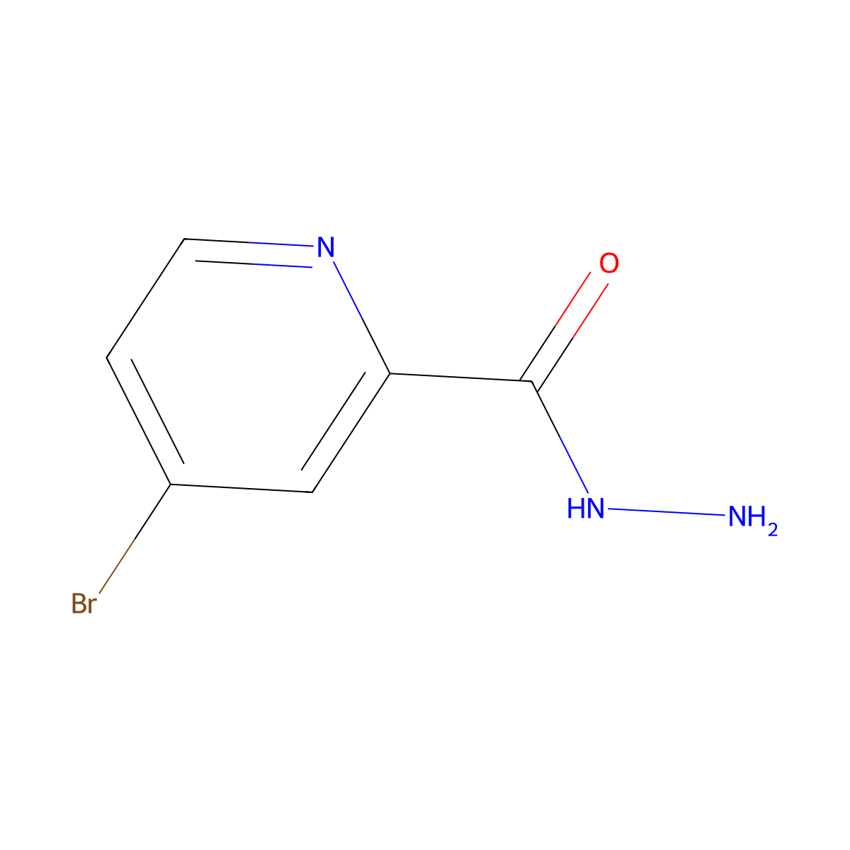 4-Bromopyridine-2-carbohydrazide molecular structure, CAS 62150-48-5