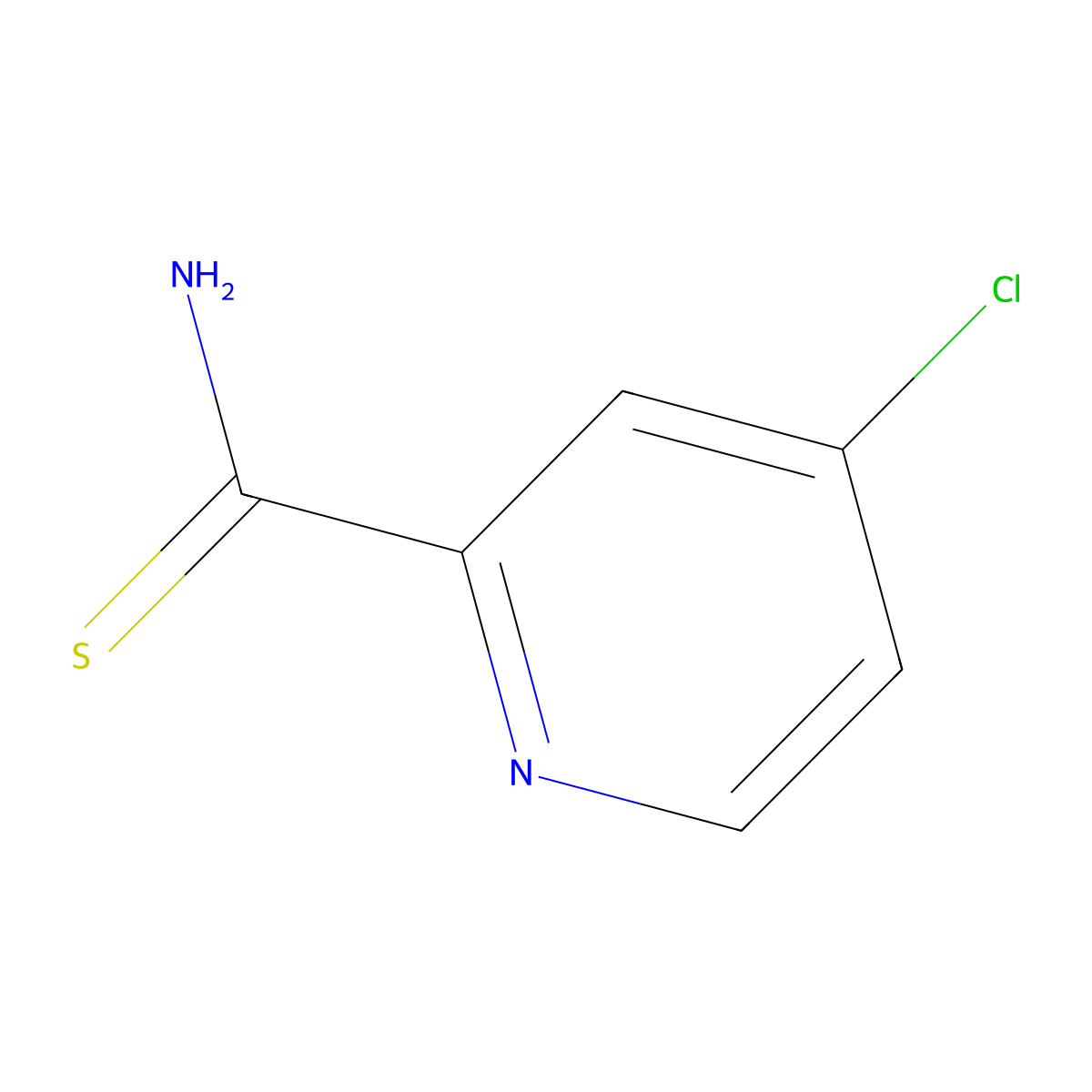 4-Chloropyridine-2-carbothioamide molecular structure, CAS 62150-52-1