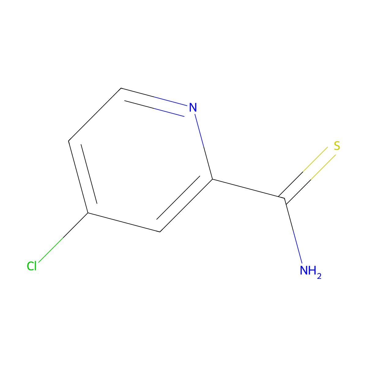 4-Chloropyridine-2-carbothioamide molecular structure, CAS 62150-52-1