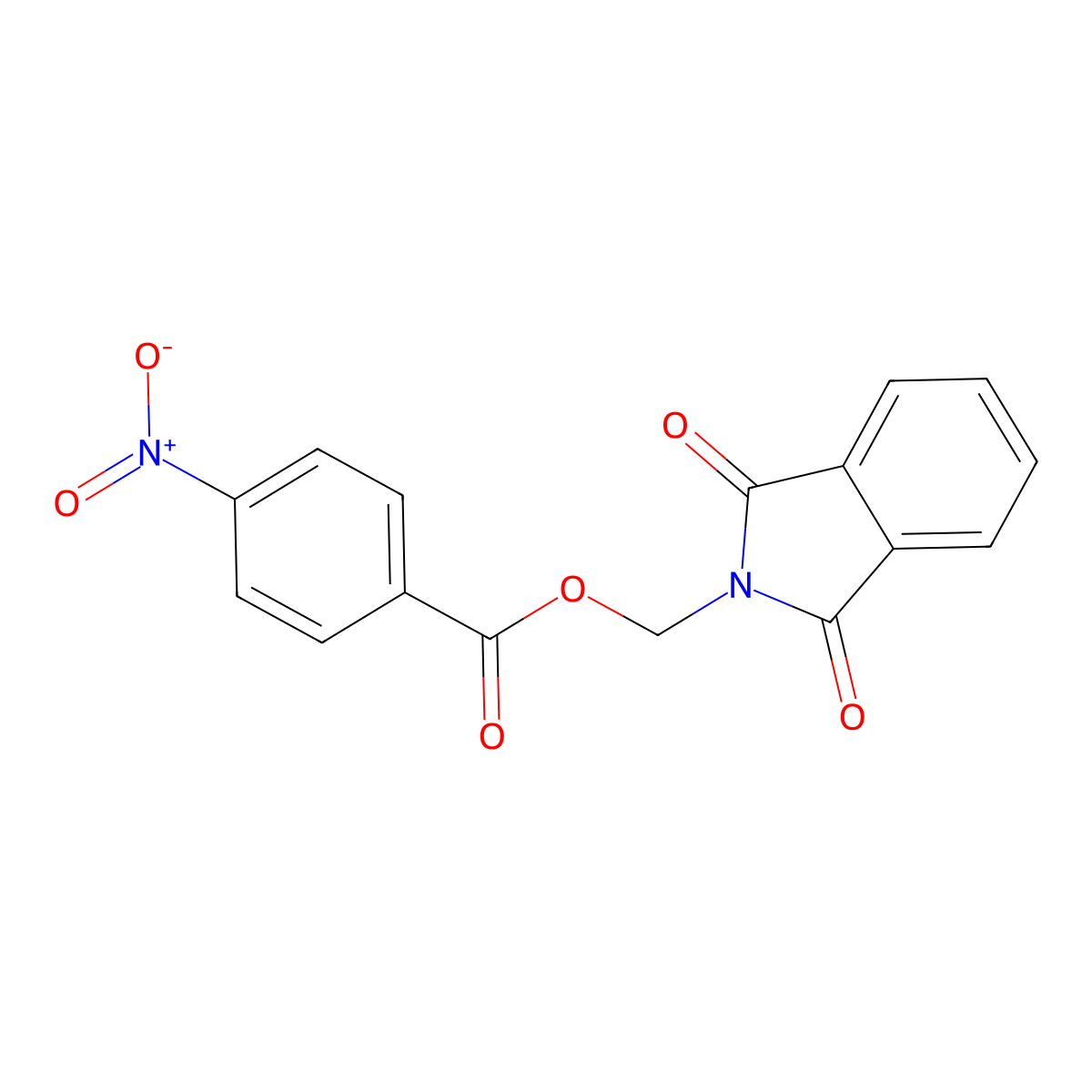 1H-Isoindole-1,3(2H)-dione, 2-[[(4-nitrobenzoyl)oxy]methyl]- molecular structure, CAS 62153-82-6