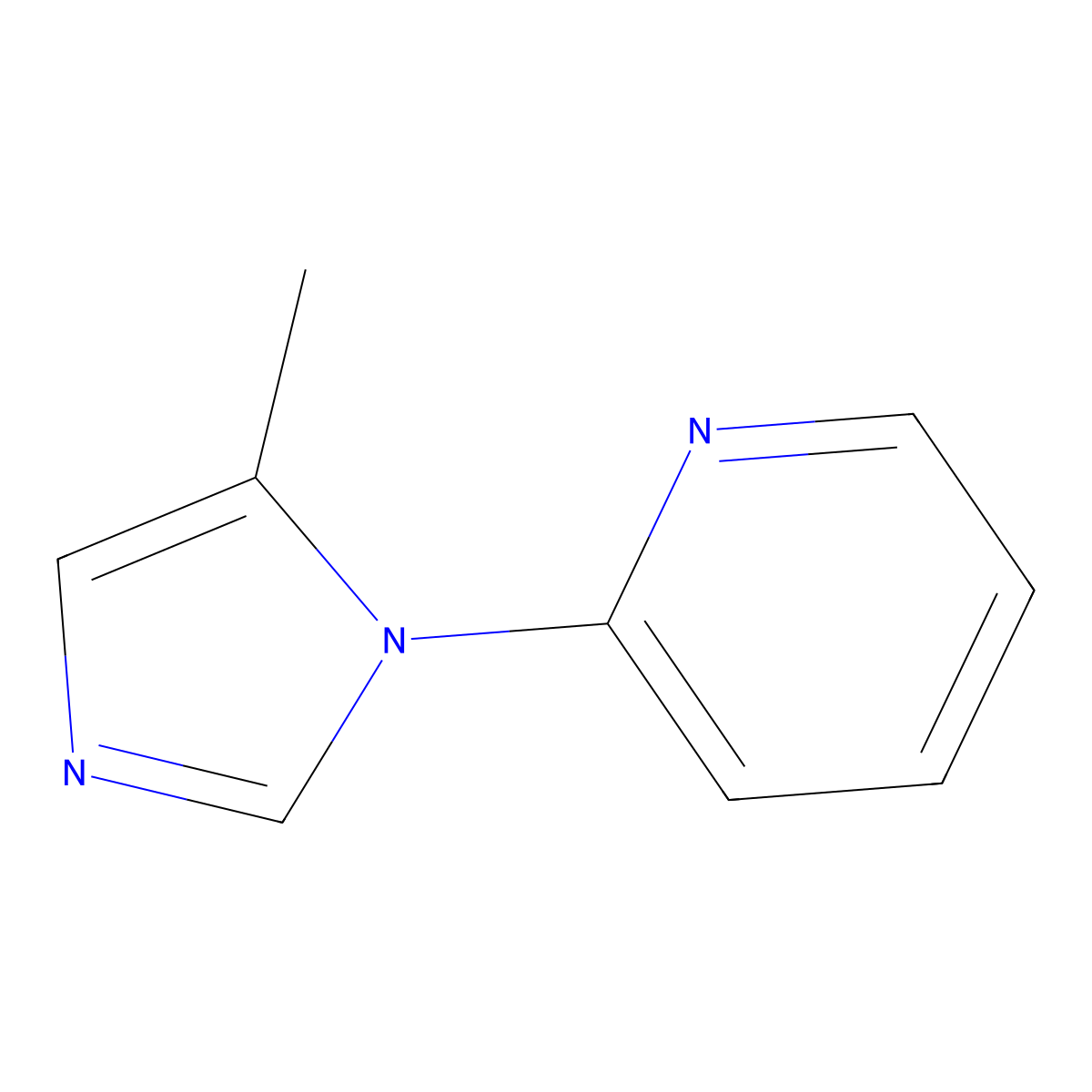 2-(5-Methyl-1H-imidazol-1-yl)pyridine molecular structure, CAS 62154-60-3