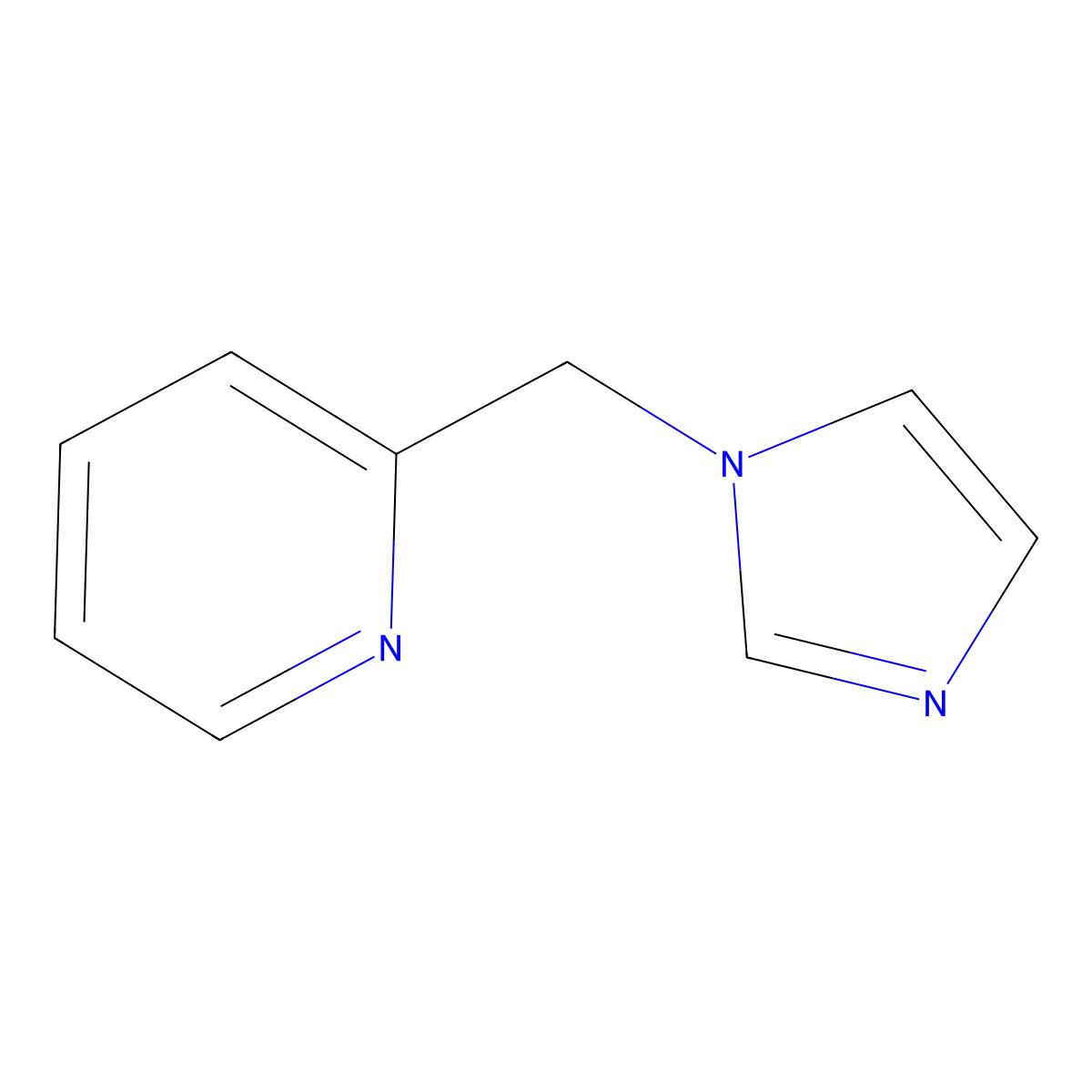 2-(1H-imidazol-1-ylmethyl)pyridine molecular structure, CAS 62154-62-5