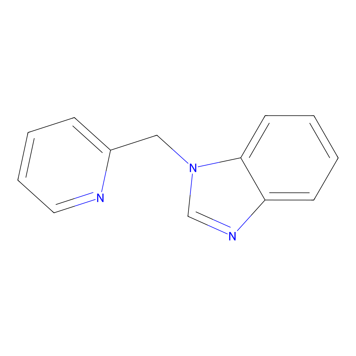 1H-Benzimidazole, 1-(2-pyridinylmethyl)- molecular structure, CAS 62154-64-7