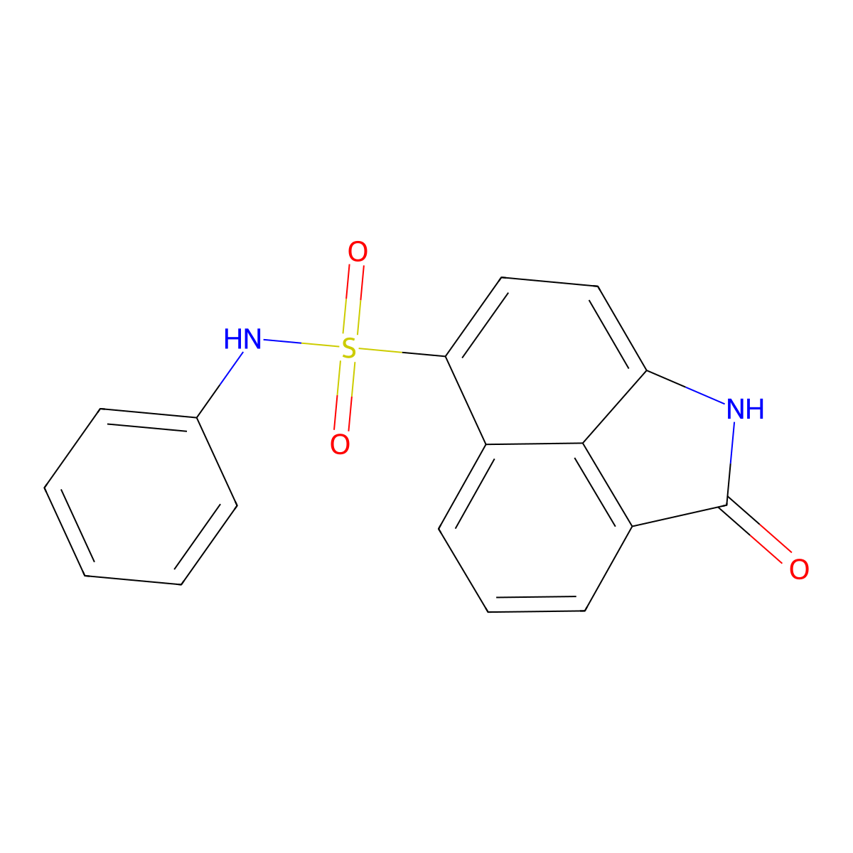 2-oxo-N-phenyl-1,2-dihydrobenzo[cd]indole-6-sulfonamide molecular structure, CAS 62155-54-8