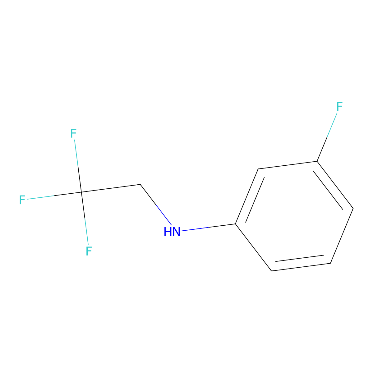 3-Fluoro-N-(2,2,2-trifluoroethyl)aniline molecular structure, CAS 62158-93-4