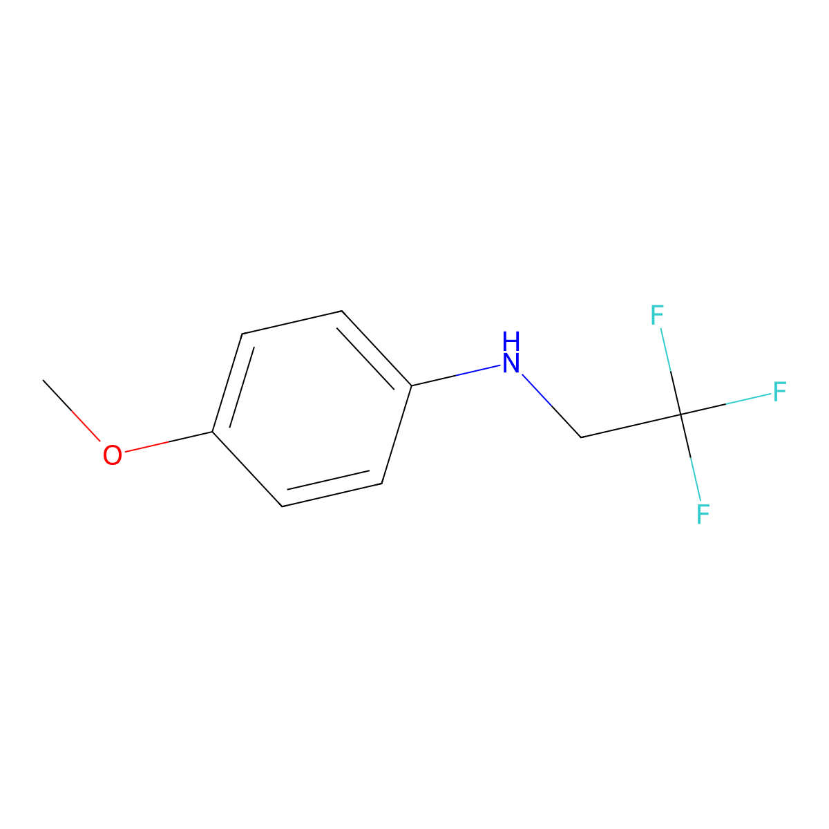 4-Methoxy-N-(2,2,2-trifluoroethyl)aniline molecular structure, CAS 62158-95-6