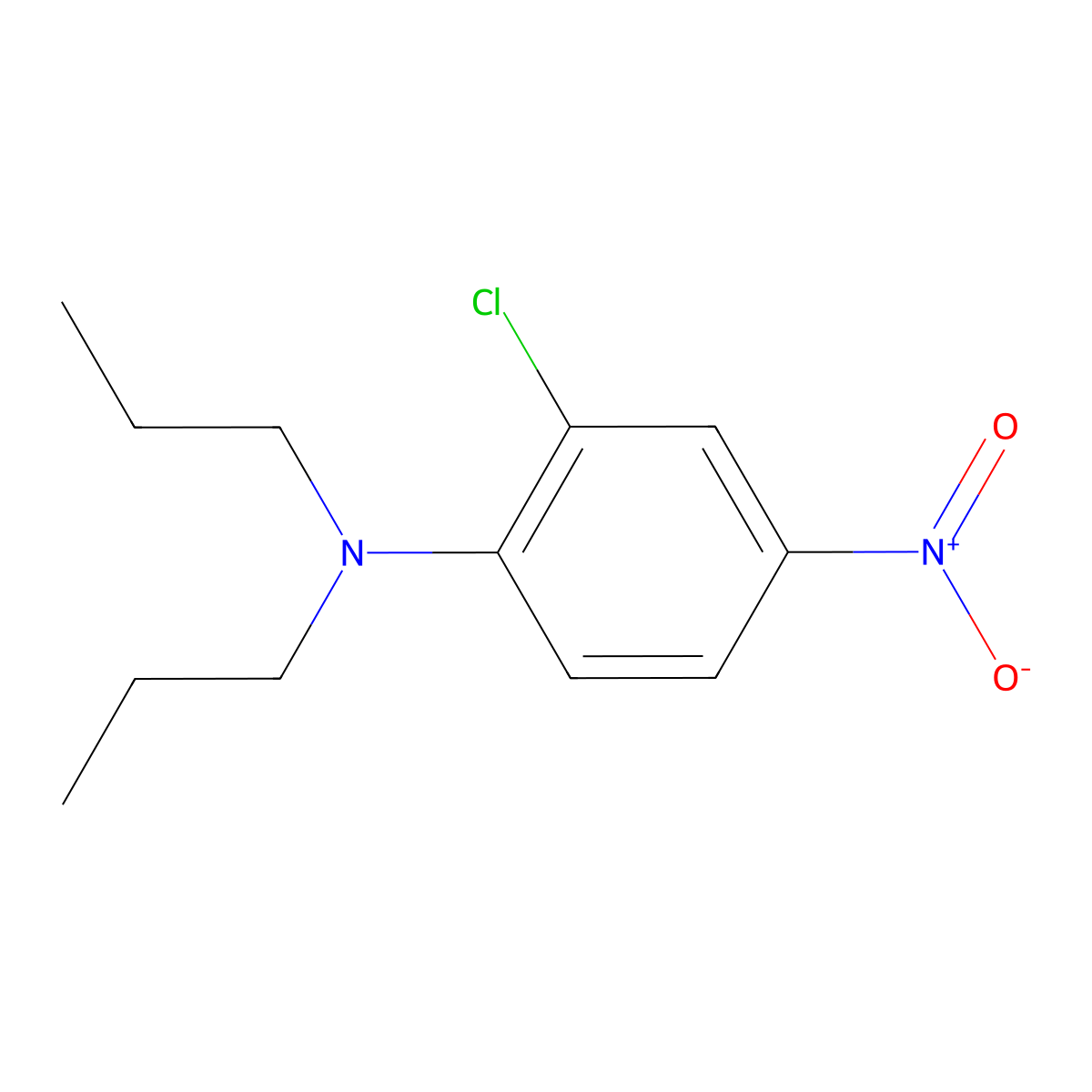 2-Chloro-4-nitro-N,N-dipropylaniline molecular structure, CAS 6216-91-7