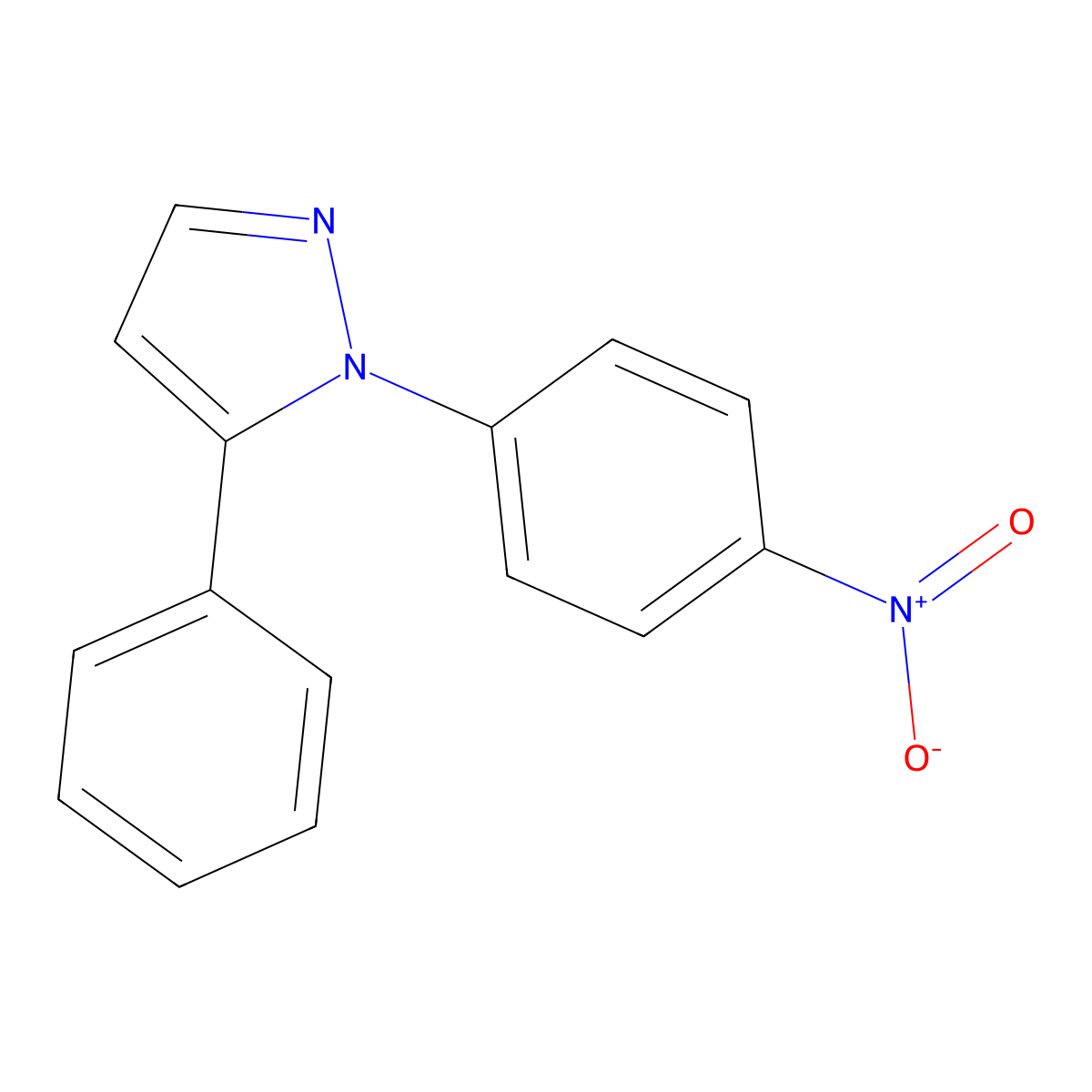 1-(4-Nitrophenyl)-5-phenyl-1H-pyrazole molecular structure, CAS 62160-33-2