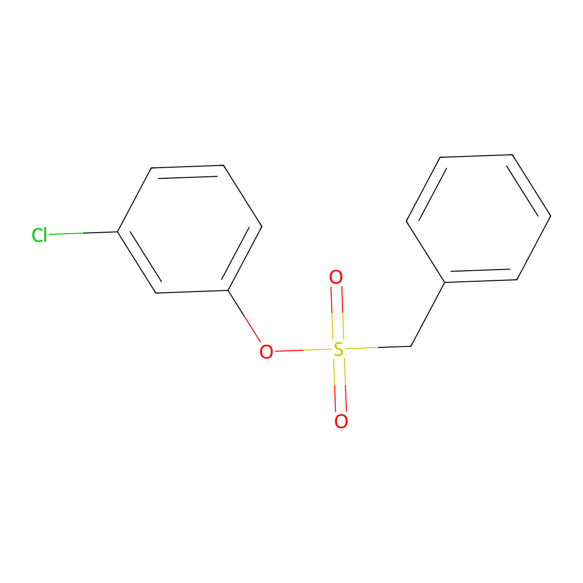 3-Chlorophenyl phenylmethanesulfonate molecular structure, CAS 62162-72-5