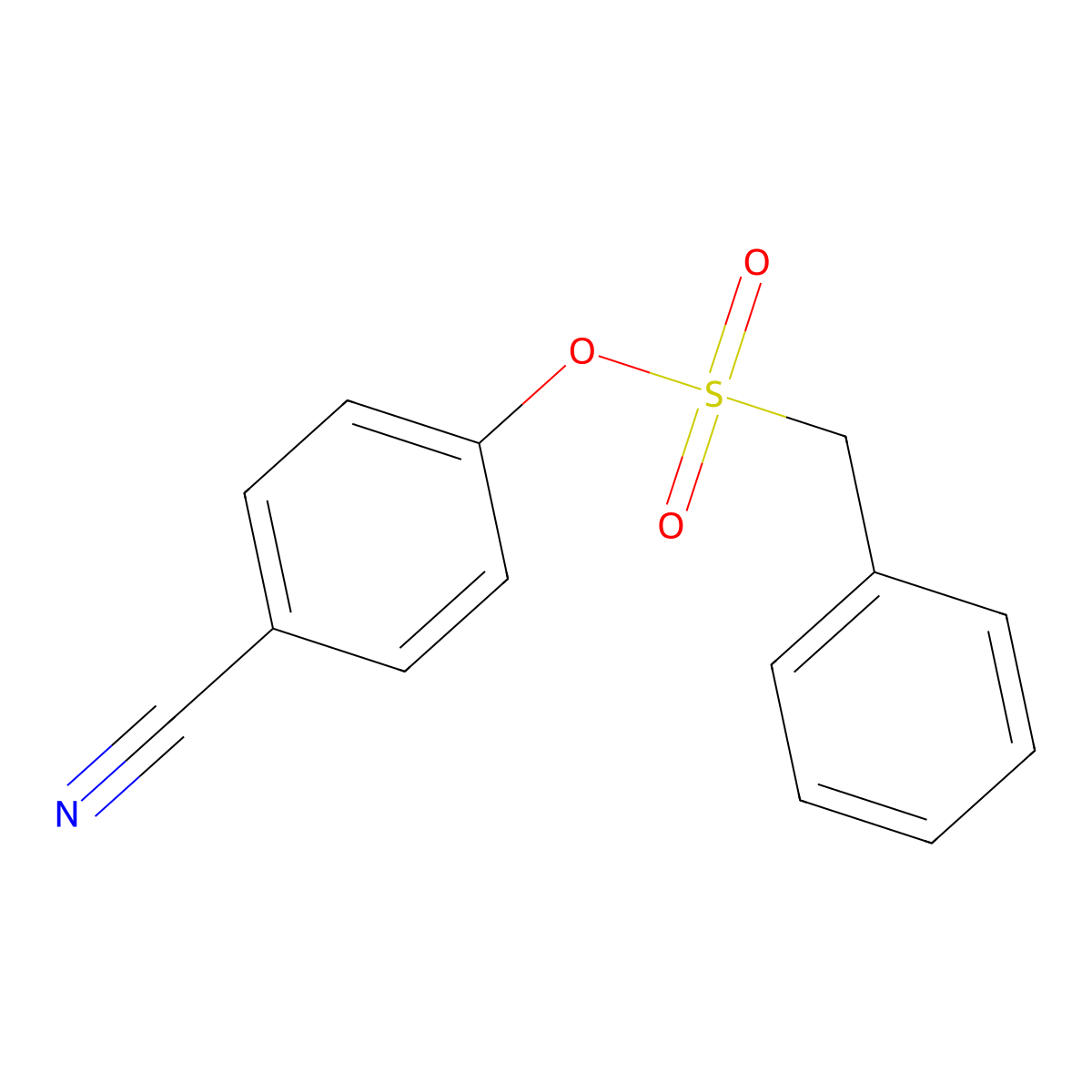 4-Cyanophenyl phenylmethanesulfonate molecular structure, CAS 62162-74-7