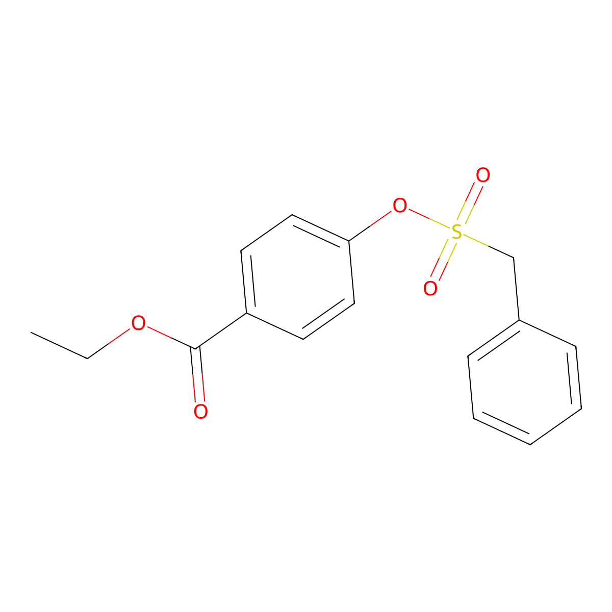 Ethyl 4-[(phenylmethanesulfonyl)oxy]benzoate molecular structure, CAS 62162-75-8