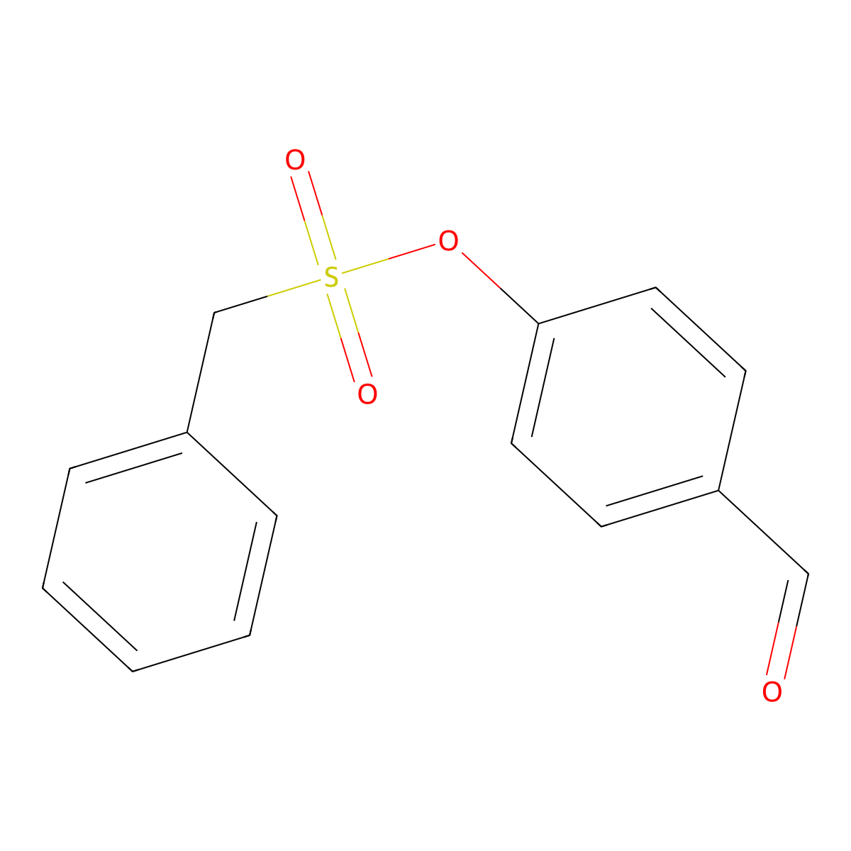 Phenylmethanesulfonic Acid, 4-formylphenyl Ester molecular structure, CAS 62162-76-9