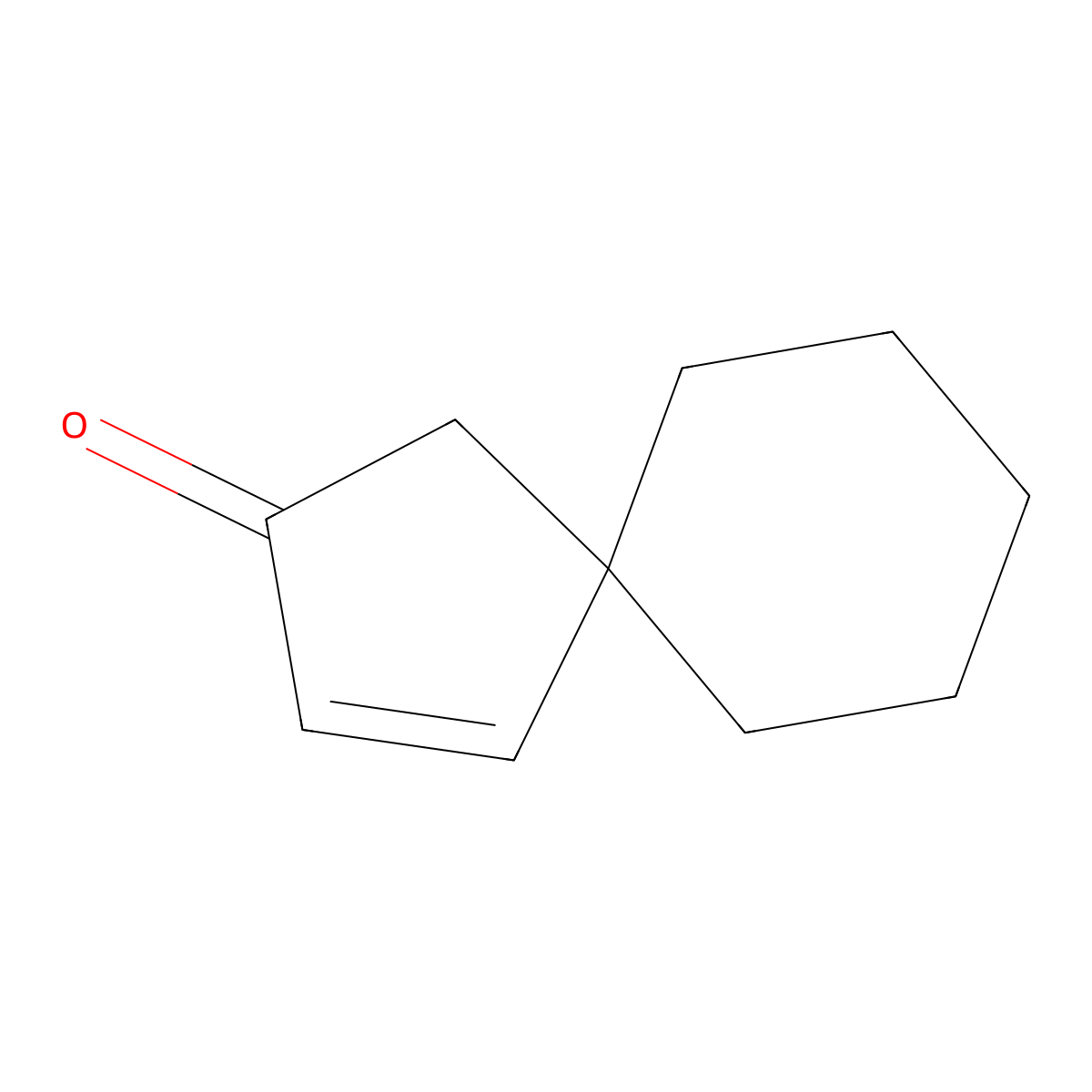 Spiro(4.5)dec-3-en-2-one molecular structure, CAS 62167-49-1