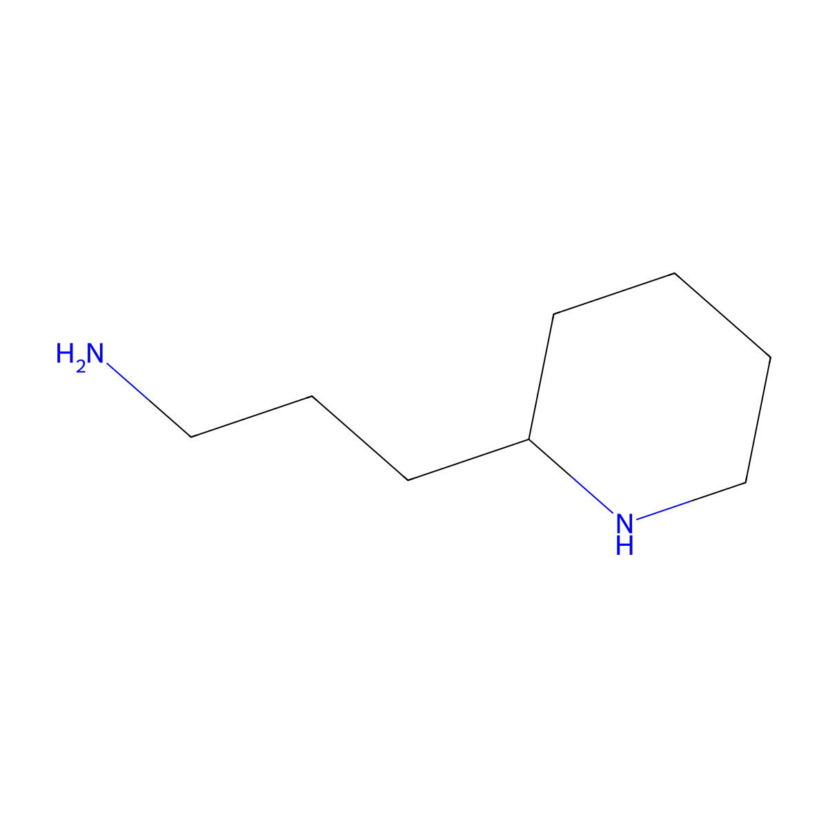 3-(Piperidin-2-yl)propan-1-amine molecular structure, CAS 6217-17-0
