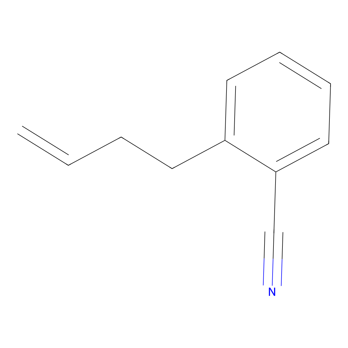 2-(But-3-en-1-yl)benzonitrile molecular structure, CAS 62170-45-0