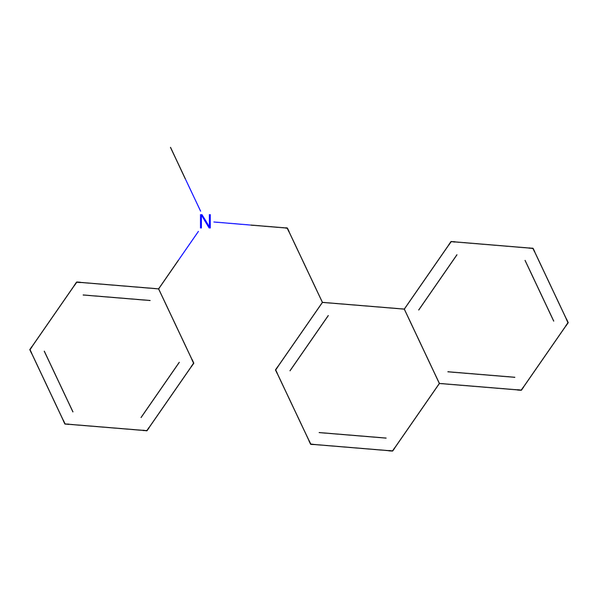 N-Methyl-N-[(naphthalen-1-yl)methyl]aniline molecular structure, CAS 62171-71-5