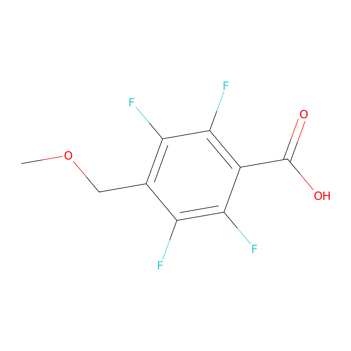 2,3,5,6-Tetrafluoro-4-(methoxymethyl)benzoic acid molecular structure, CAS 62172-93-4