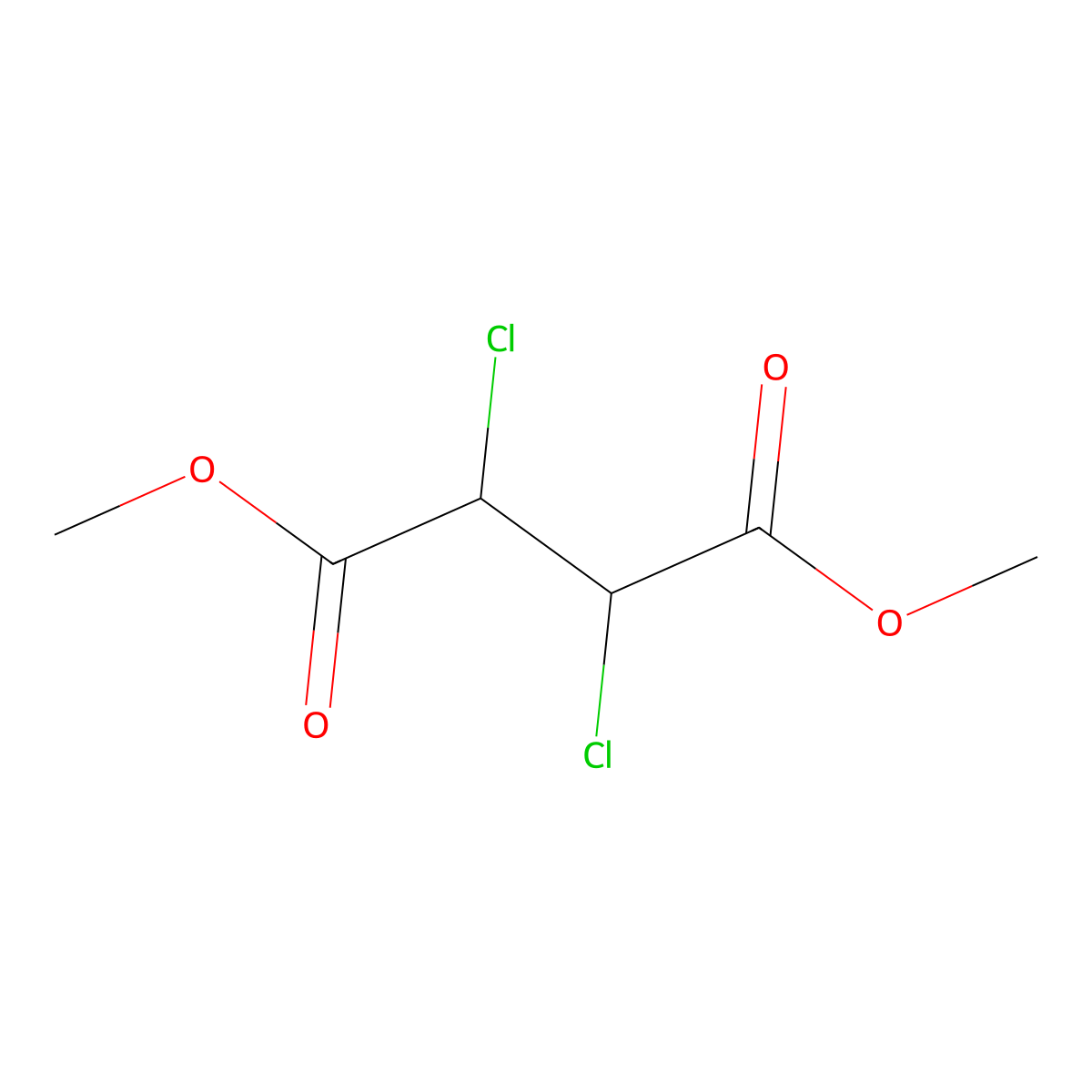 Dimethyl 2,3-dichlorosuccinate molecular structure, CAS 62173-55-1
