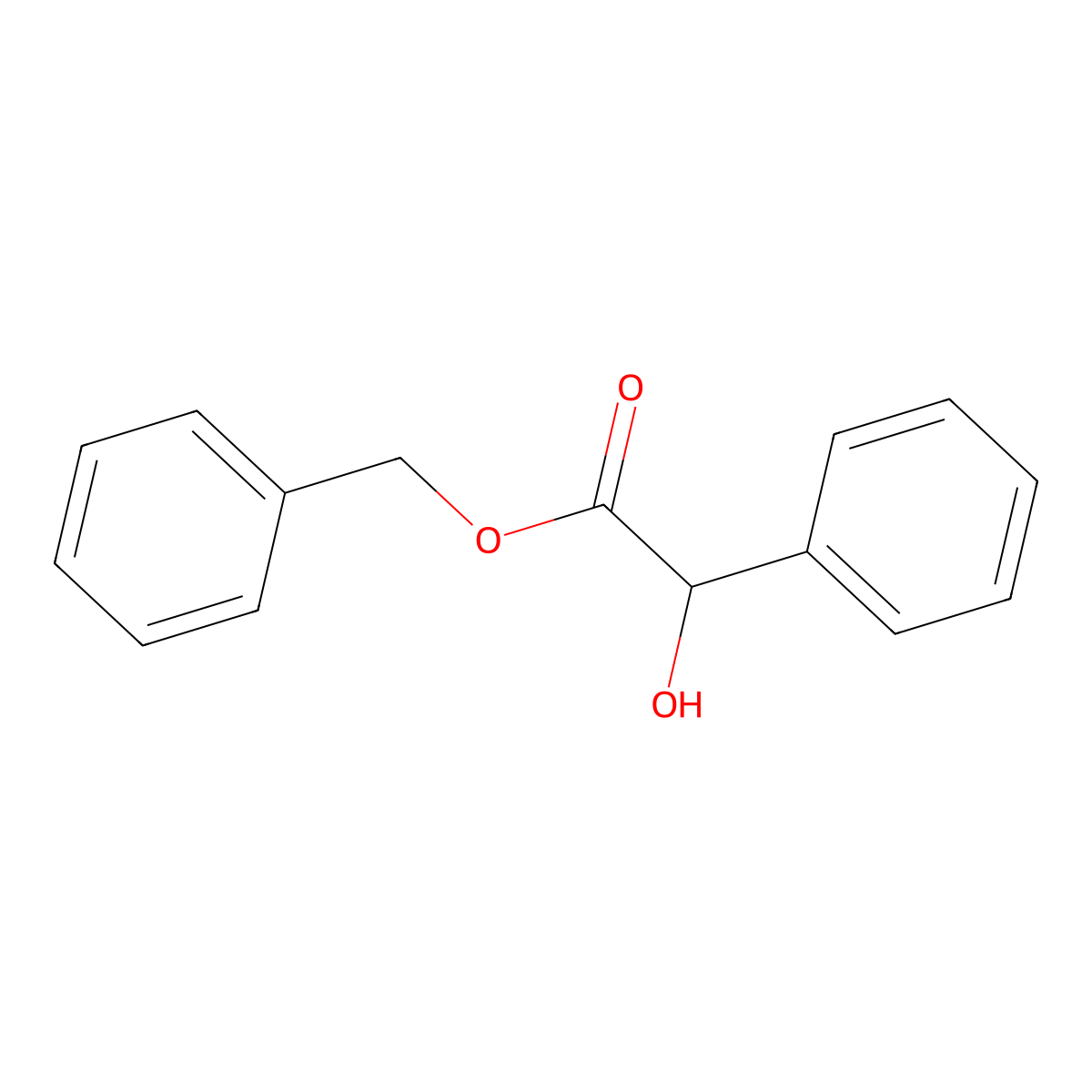Benzyl (2S)-hydroxy(phenyl)acetate molecular structure, CAS 62173-99-3