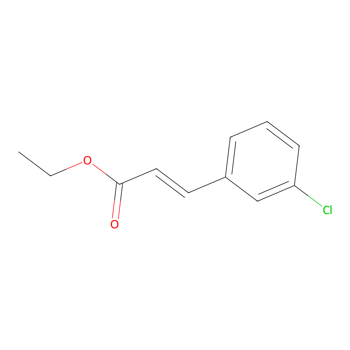 Ethyl 3-(3-chlorophenyl)-2-propenoate molecular structure, CAS 62174-98-5