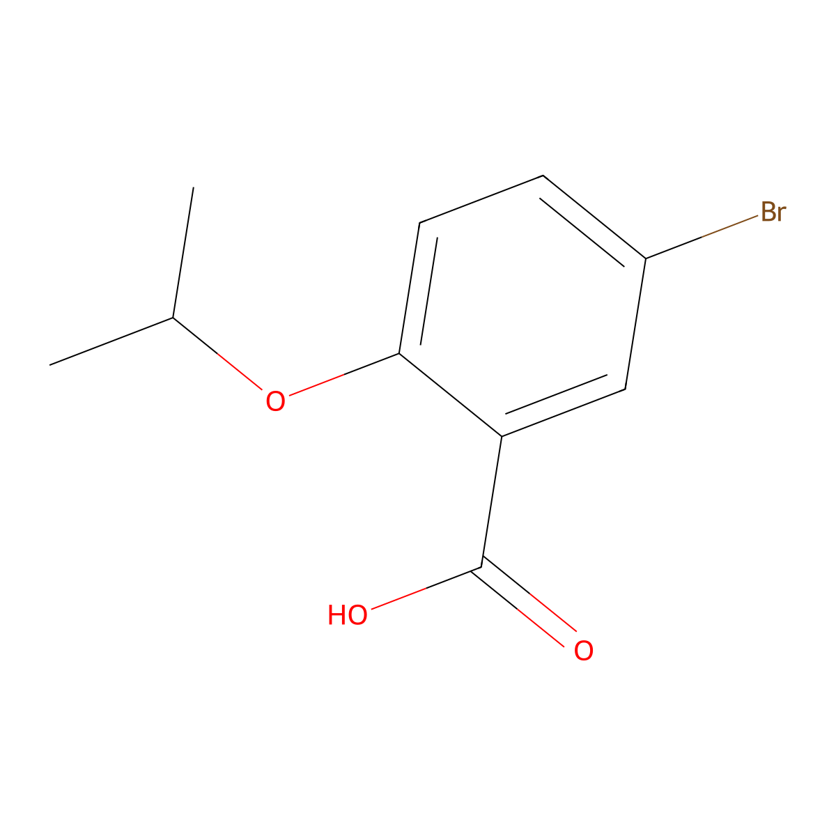 5-Bromo-2-isopropoxybenzoic acid molecular structure, CAS 62176-16-3