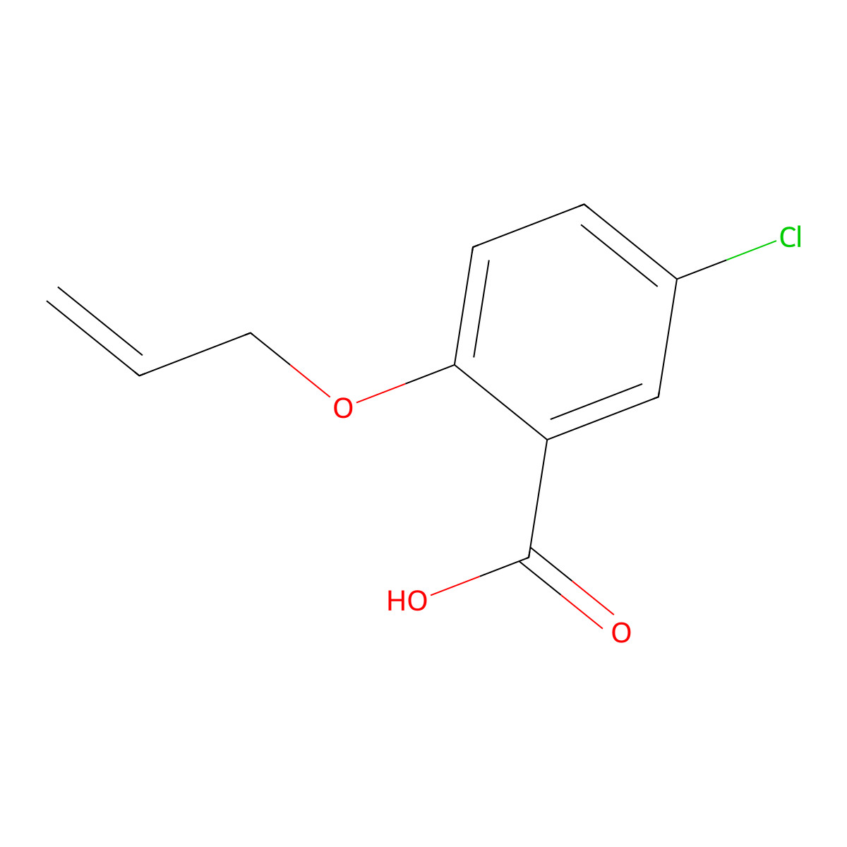 2-Allyloxy-5-chloro-benzoic acid molecular structure, CAS 62176-22-1