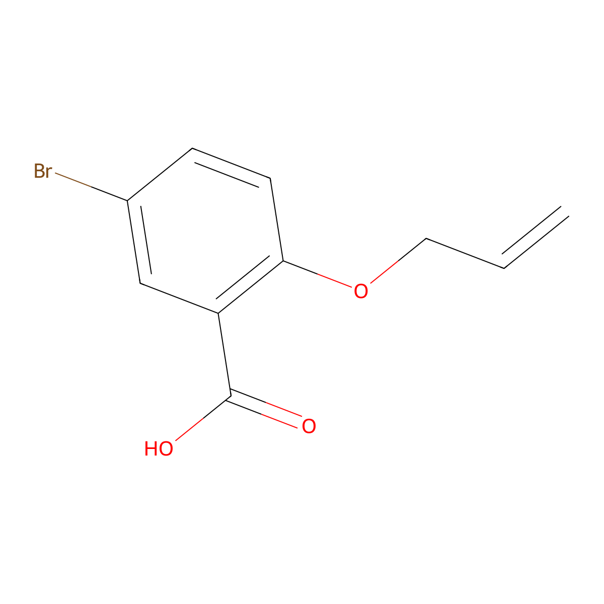 2-Allyloxy-5-bromobenzoic acid molecular structure, CAS 62176-23-2