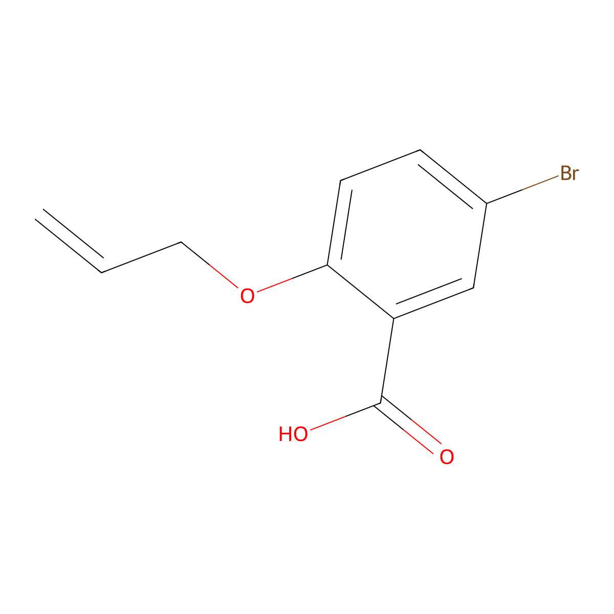 2-Allyloxy-5-bromobenzoic acid molecular structure, CAS 62176-23-2