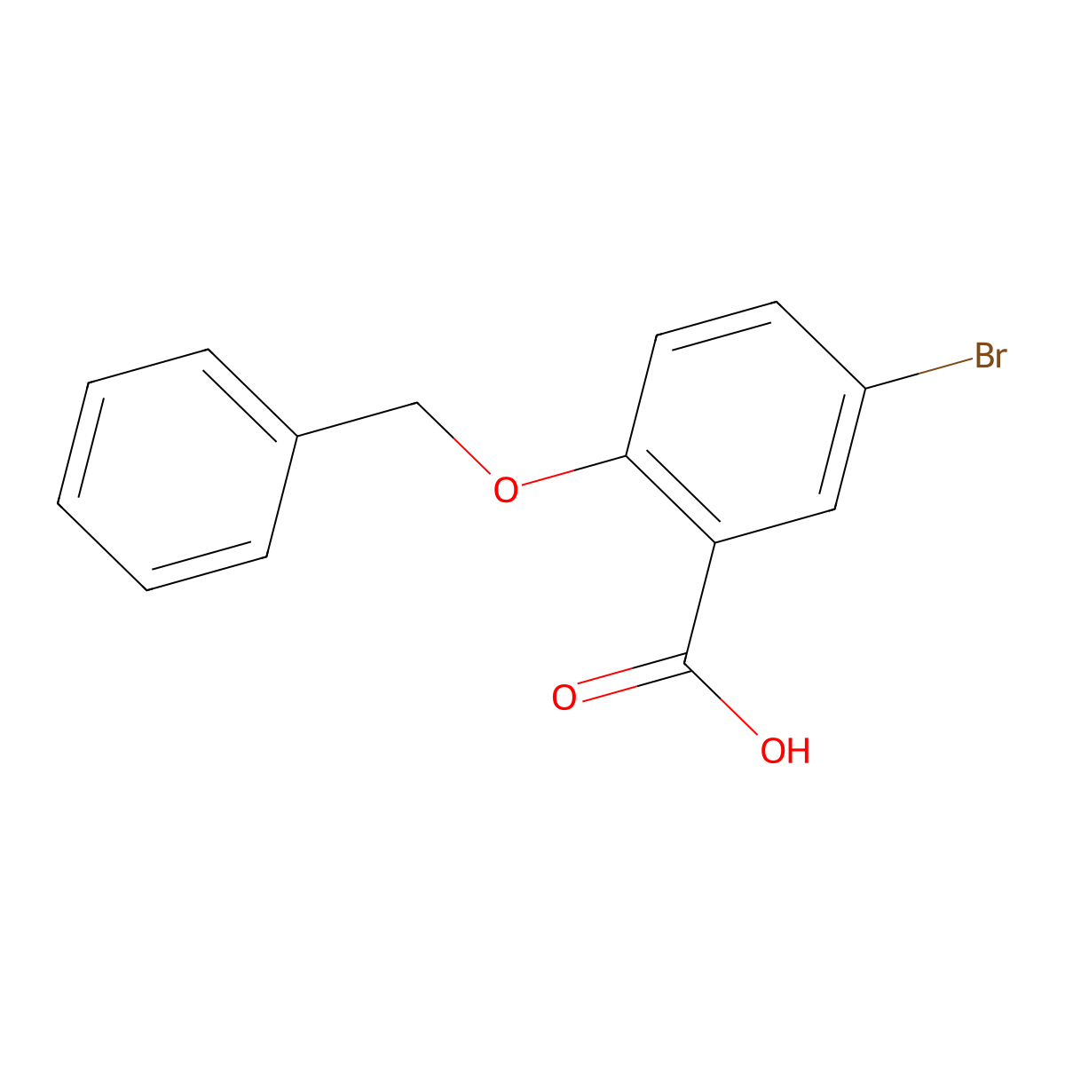2-(Benzyloxy)-5-bromobenzoic acid molecular structure, CAS 62176-31-2