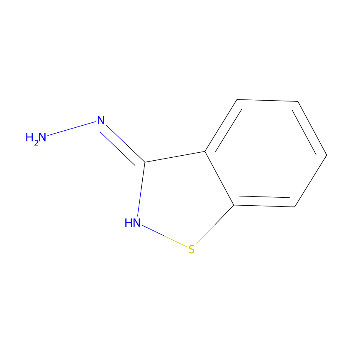 3-Hydrazinyl-1,2-benzothiazole molecular structure, CAS 62176-77-6