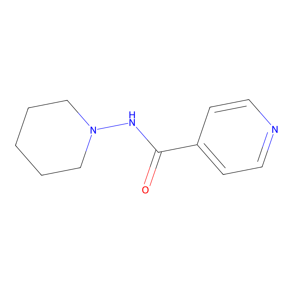 4-Pyridinecarboxamide, N-1-piperidinyl- molecular structure, CAS 62179-42-4