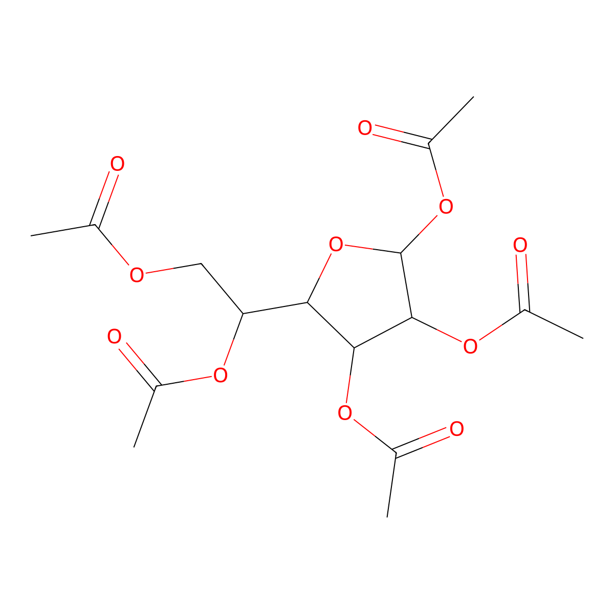 D-Galactofuranose Pentaacetate molecular structure, CAS 62181-82-2