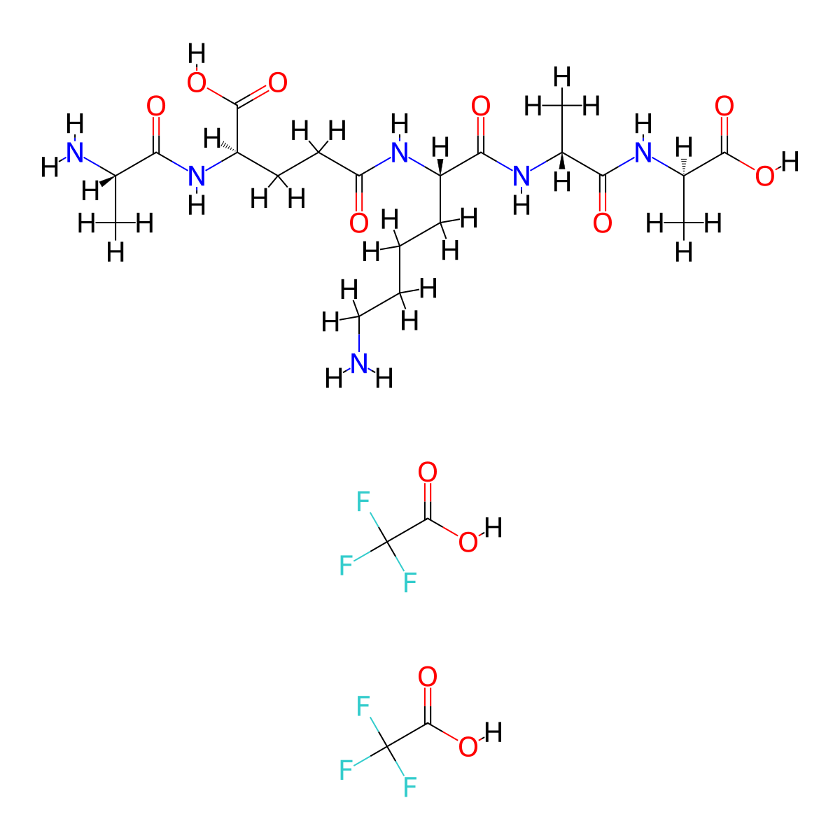 Ala-D-gamma-Glu-Lys-D-Ala-D-Ala (trifluoroacetate salt) molecular structure, CAS 62182-55-2