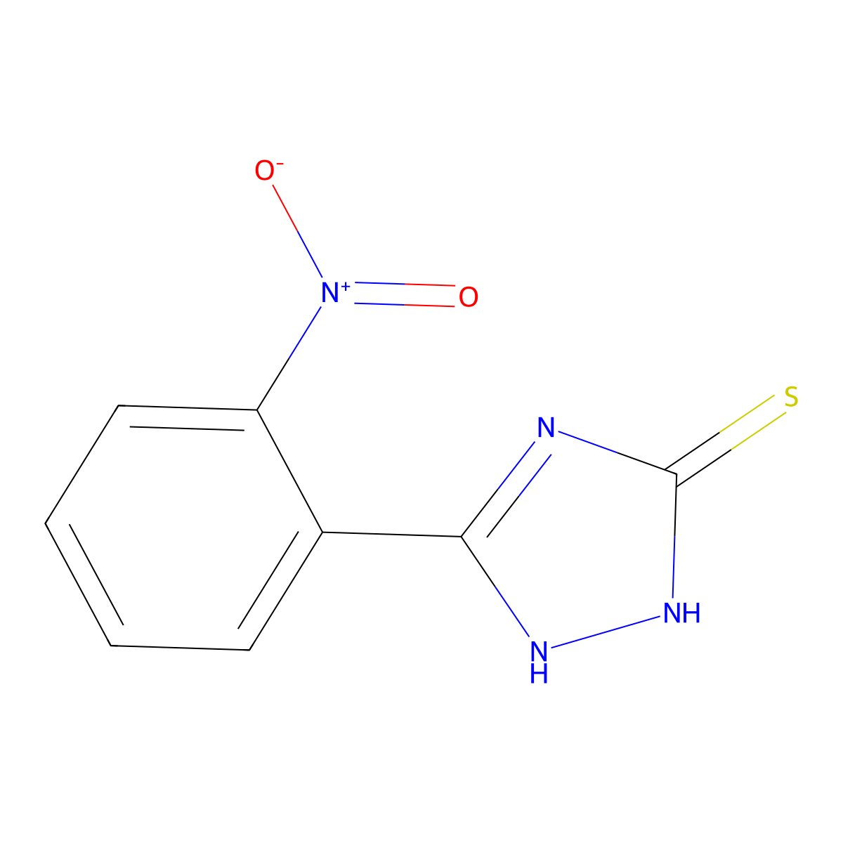 3-(2-nitrophenyl)-1H-1,2,4-triazole-5(4H)-thione molecular structure, CAS 6219-49-4