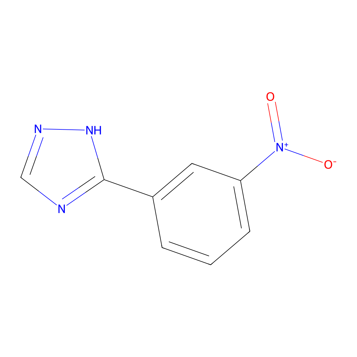 5-(3-Nitrophenyl)-1H-1,2,4-triazole molecular structure, CAS 6219-53-0