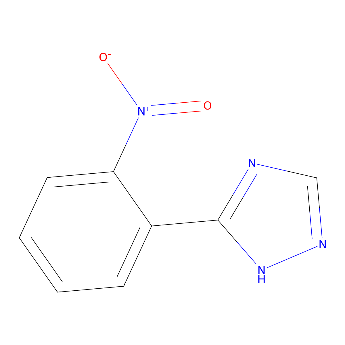 5-(2-nitrophenyl)-1H-1,2,4-triazole molecular structure, CAS 6219-54-1