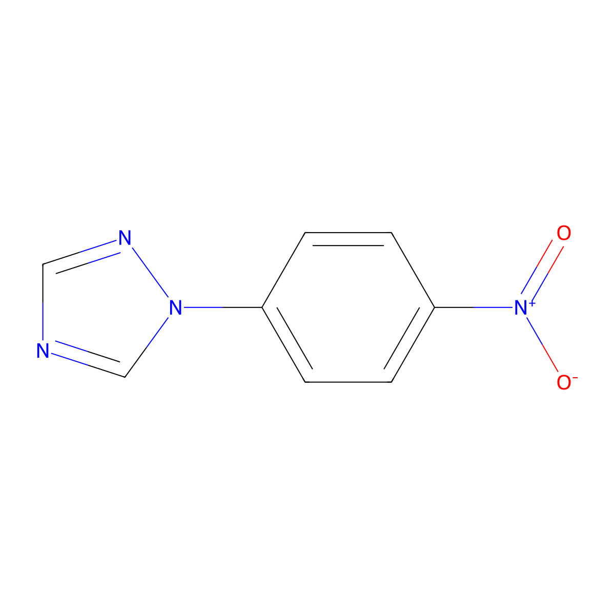 1-(4-Nitrophenyl)-1H-1,2,4-triazole molecular structure, CAS 6219-55-2